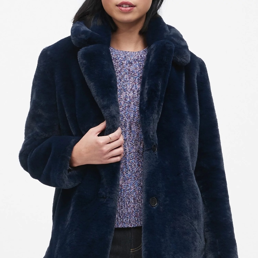 Banana Republic faux fur coat